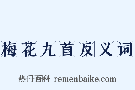 梅花九首反义词是什么意思的图片